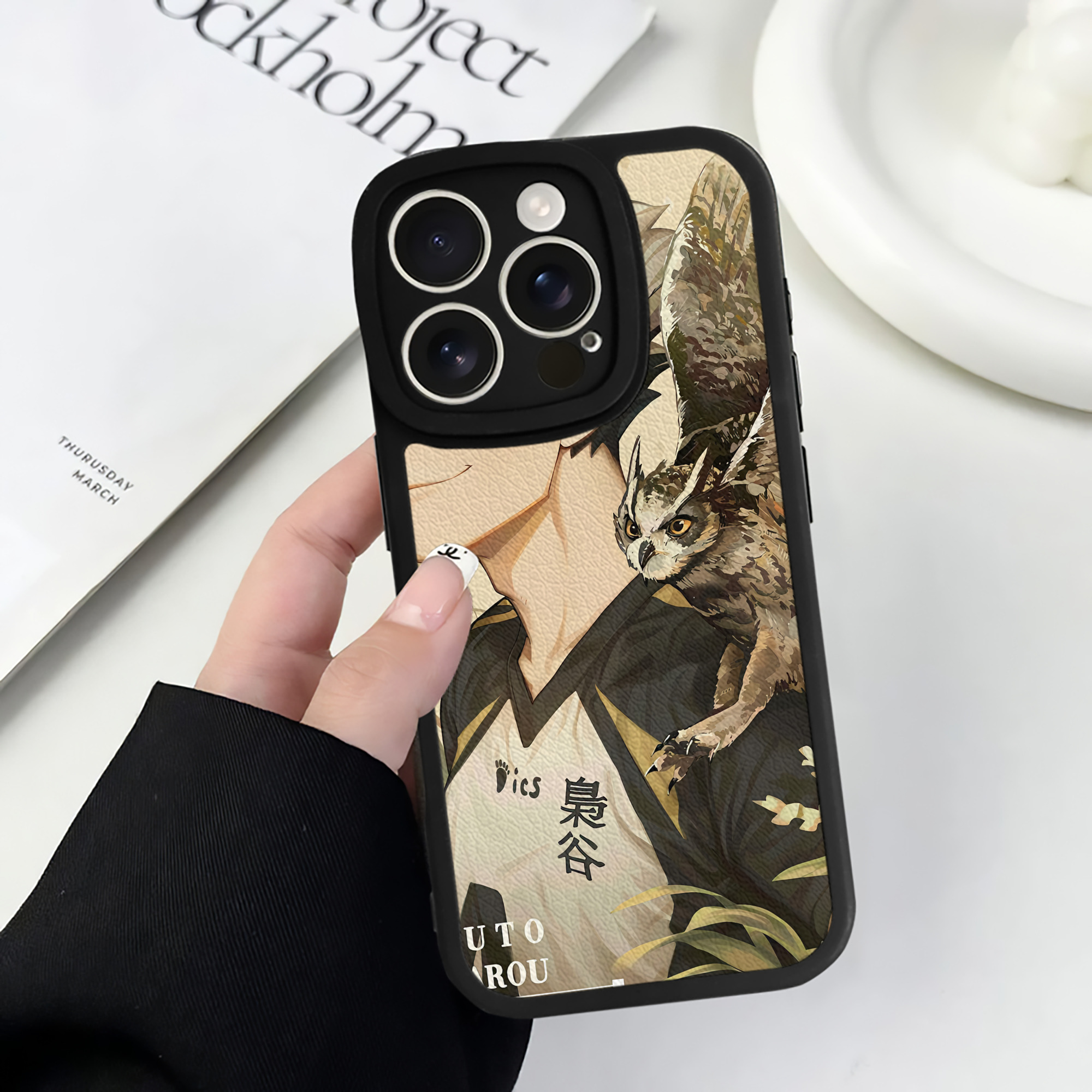 （画像用） ハイキュー!! Haikyu!! 【iPhone 16シリーズ対応】シリコンスマホケース（レザー調） 材質：シリコン